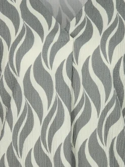 Damen Lisa Tossa Damen Crinkle-Shirt mit Alloverprint