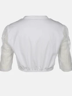 Damen Brandl Tracht Damen Dirndlbluse mit V-Ausschnitt