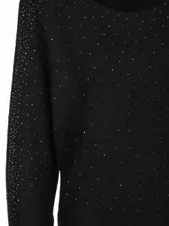 Damen Apricot Damen Feinstrick-Shirt mit Glitzersteinchen