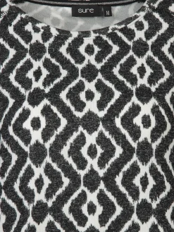 Damen Sure Damen Flauschshirt im abstrakten Dessin