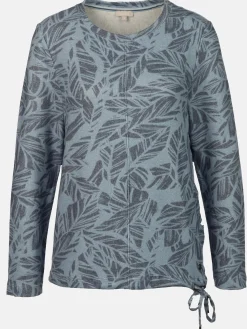 Damen Sure Damen Flauschshirt mit Blätterprint