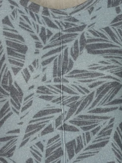 Damen Sure Damen Flauschshirt mit Blätterprint