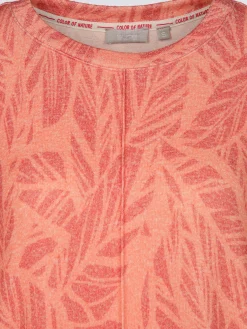 Damen Sure Damen Flauschshirt mit Blätterprint