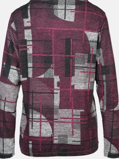 Damen Sure Damen Flauschshirt mit Kelchkragen