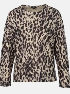 Damen Sure Damen Flauschshirt mit Leoprint