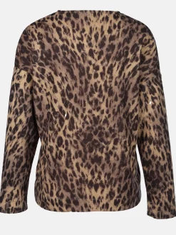 Damen Sure Damen Flauschshirt mit Leoprint