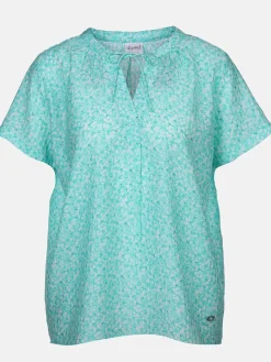 Damen Lisa Tossa Damen Halbarmbluse im Minimalprint