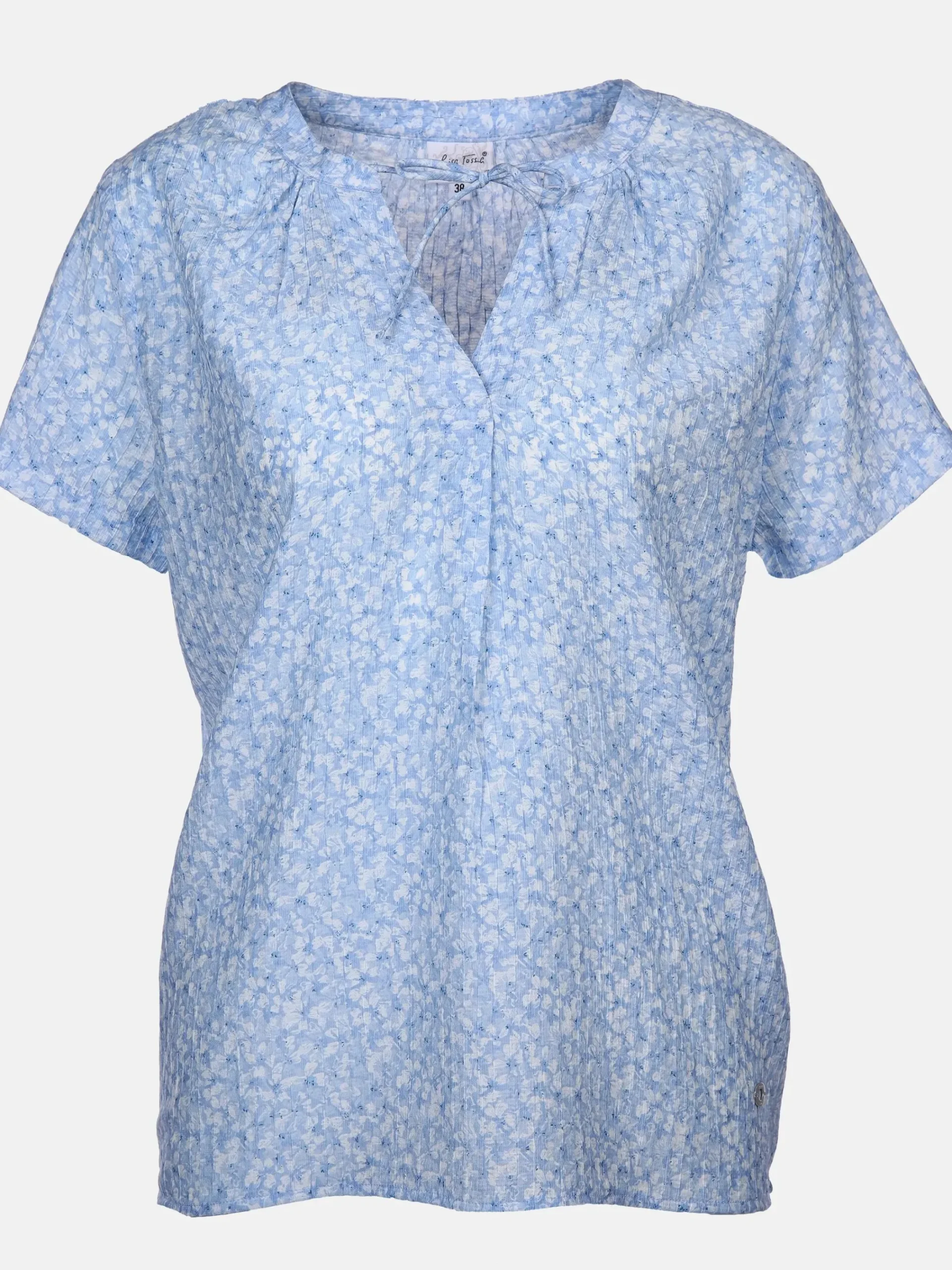 Damen Lisa Tossa Damen Halbarmbluse im Minimalprint