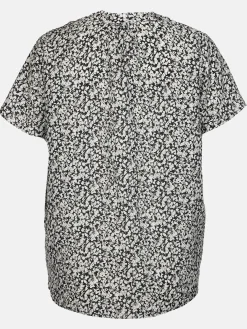 Damen Lisa Tossa Damen Halbarmbluse mit Alloverprint