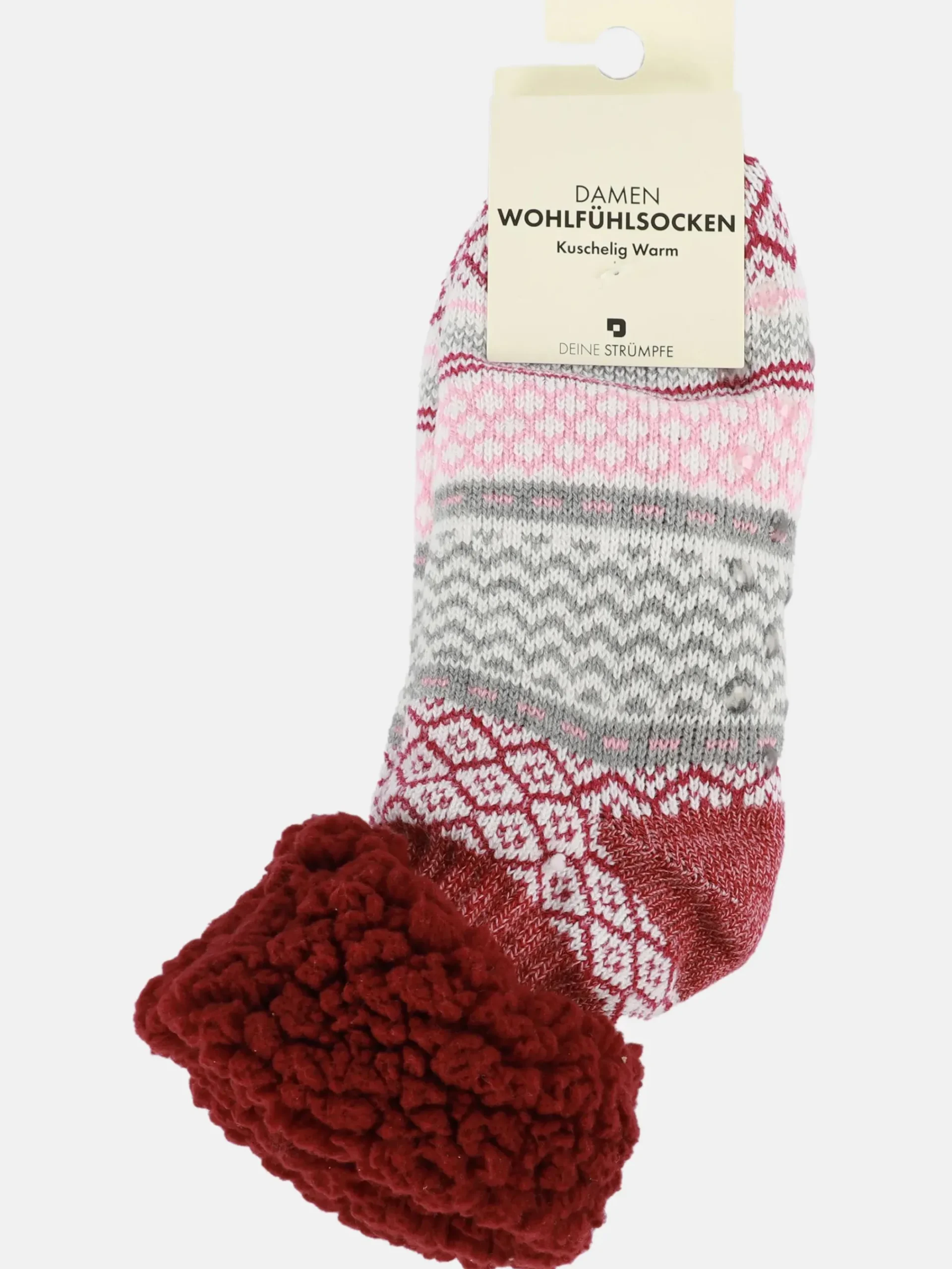 Damen No Manufacturer Damen Hausschuhsocken mit Teddyfell