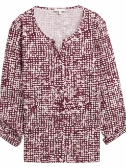 Damen Tom Tailor Damen Henley Blusenshirt