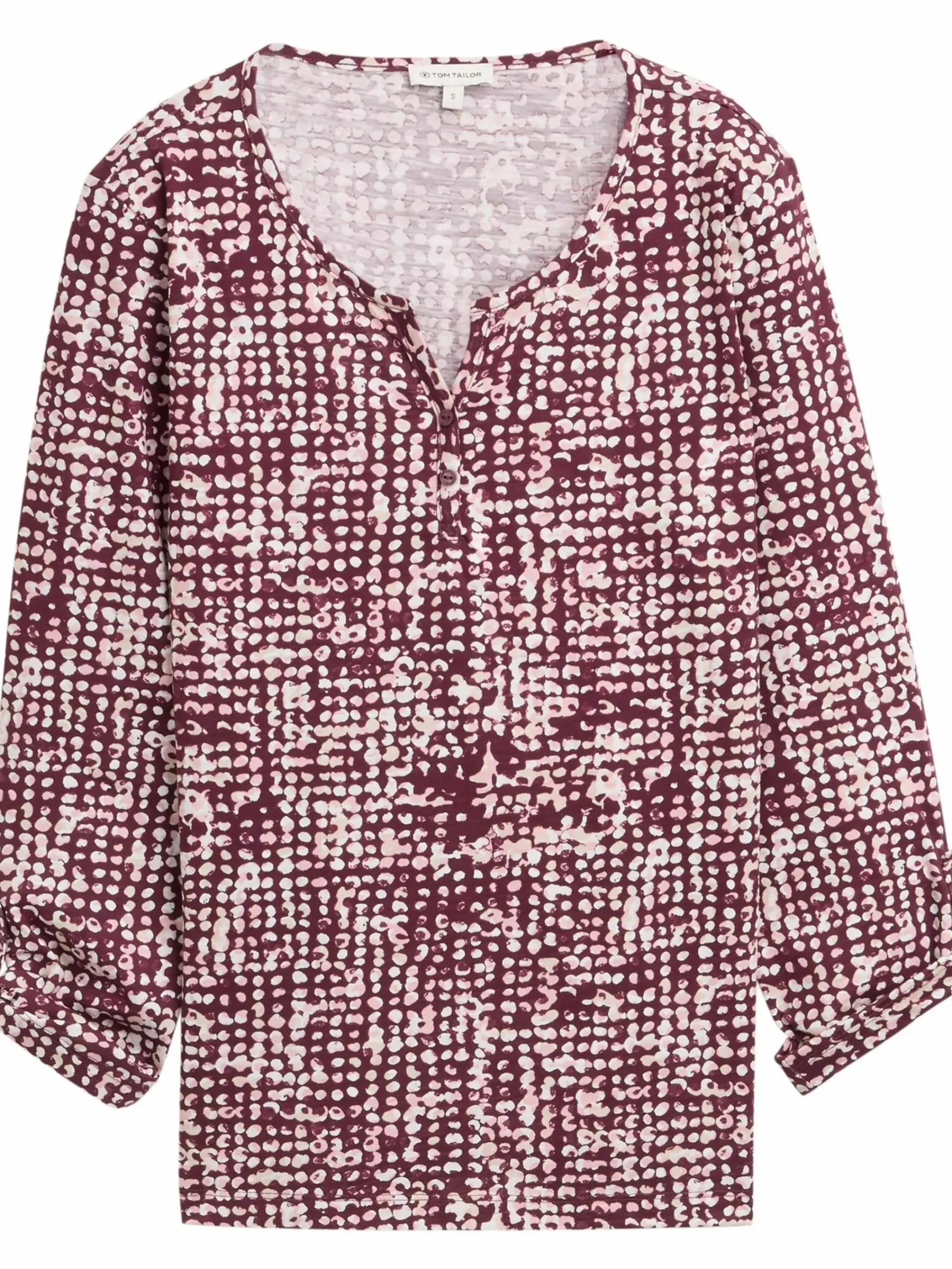 Damen Tom Tailor Damen Henley Blusenshirt