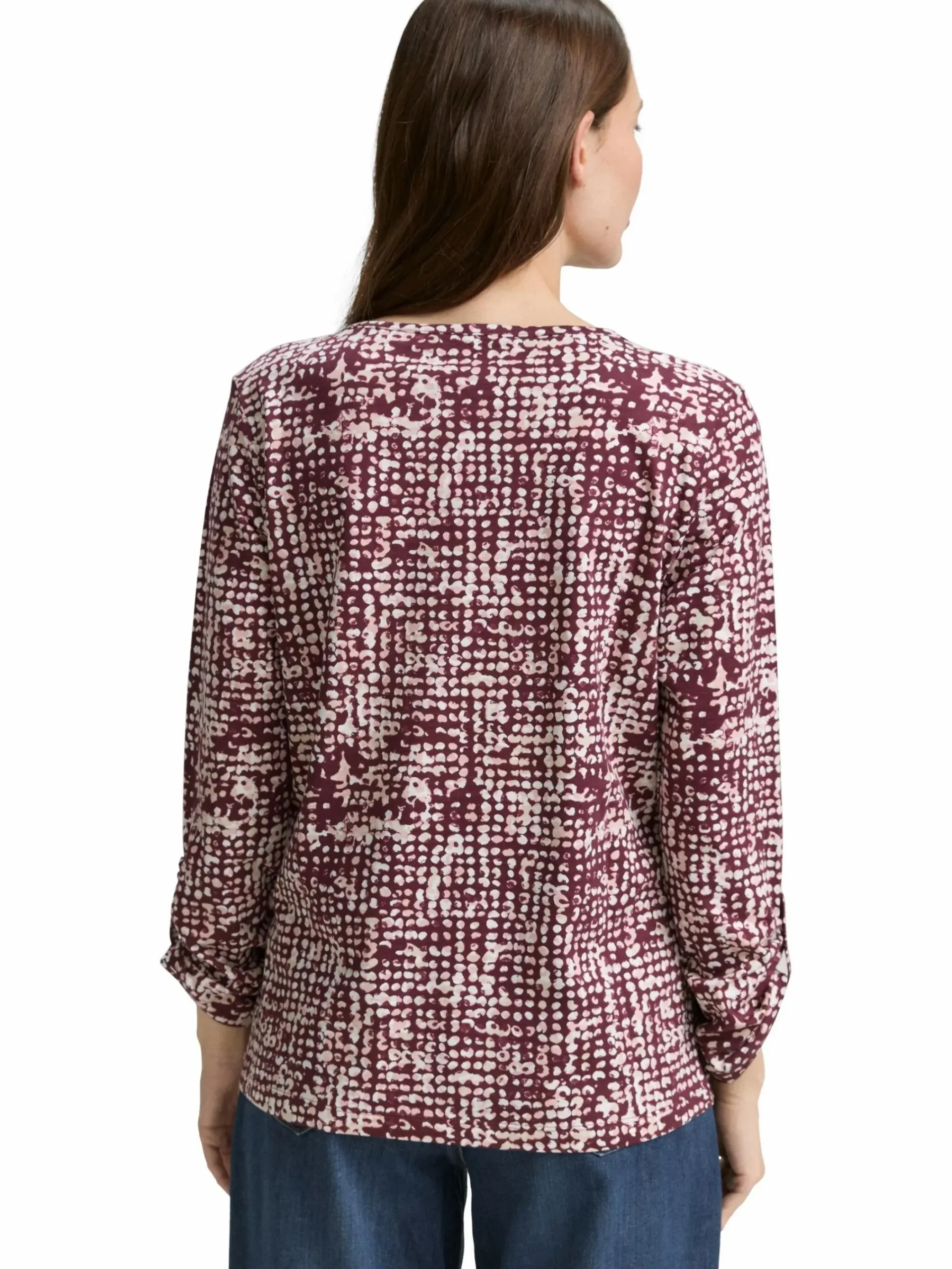 Damen Tom Tailor Damen Henley Blusenshirt