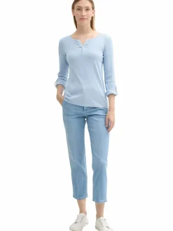 Damen Tom Tailor Damen Henleyshirt