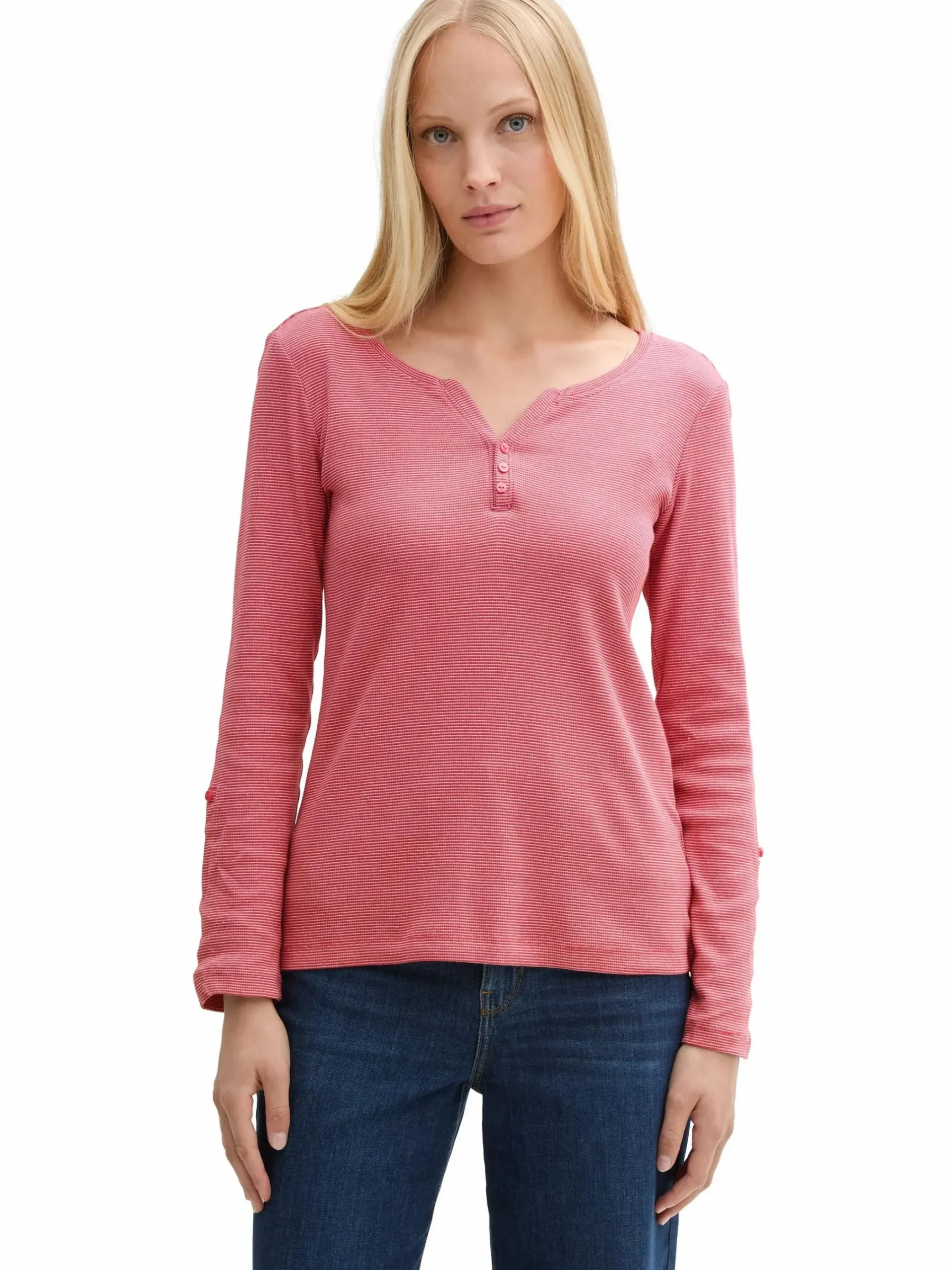 Damen Tom Tailor Damen Henleyshirt