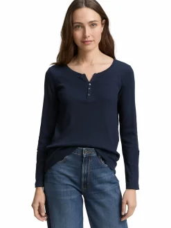 Damen Tom Tailor Damen Henleyshirt