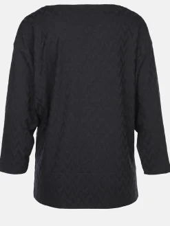 Damen Lisa Tossa Damen Jacquard Shirt mit 3/4 Arm