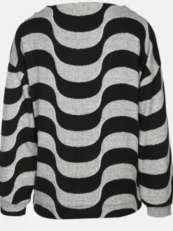 Damen Lisa Tossa Damen Jacquardshirt mit Wellenmuster