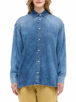 Damen Mustang Damen Jeansbluse