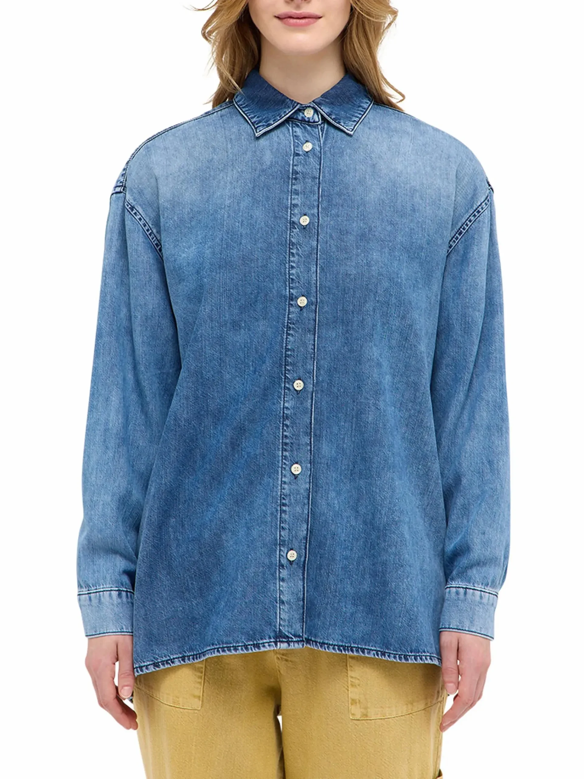 Damen Mustang Damen Jeansbluse "Adona"