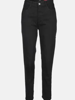 Damen Stooker DOB Damen Jeanshose im Tapered Fit mit Strasssteinchen