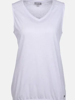 Damen Sure Damen Jerseytop mit Spitzenpasse