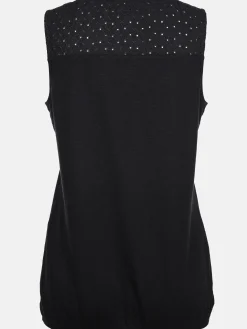 Damen Sure Damen Jerseytop mit Spitzenpasse