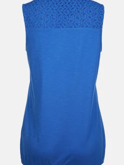 Damen Sure Damen Jerseytop mit Spitzenpasse