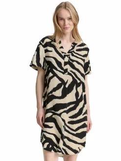Damen Tom Tailor Damen Kleid im Animalprint