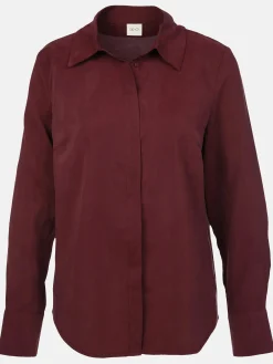 Damen IX-O Damen Langarmbluse mit verdeckter Knopfleiste