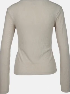 Damen IX-O Damen Langarmshirt in Ripp-Optik