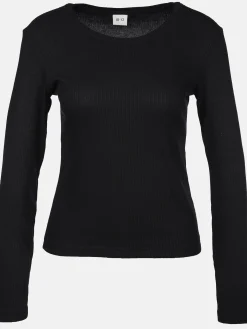 Damen IX-O Damen Langarmshirt in Ripp-Optik