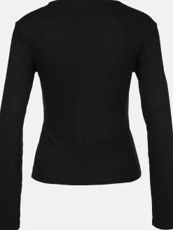 Damen IX-O Damen Langarmshirt in Ripp-Optik