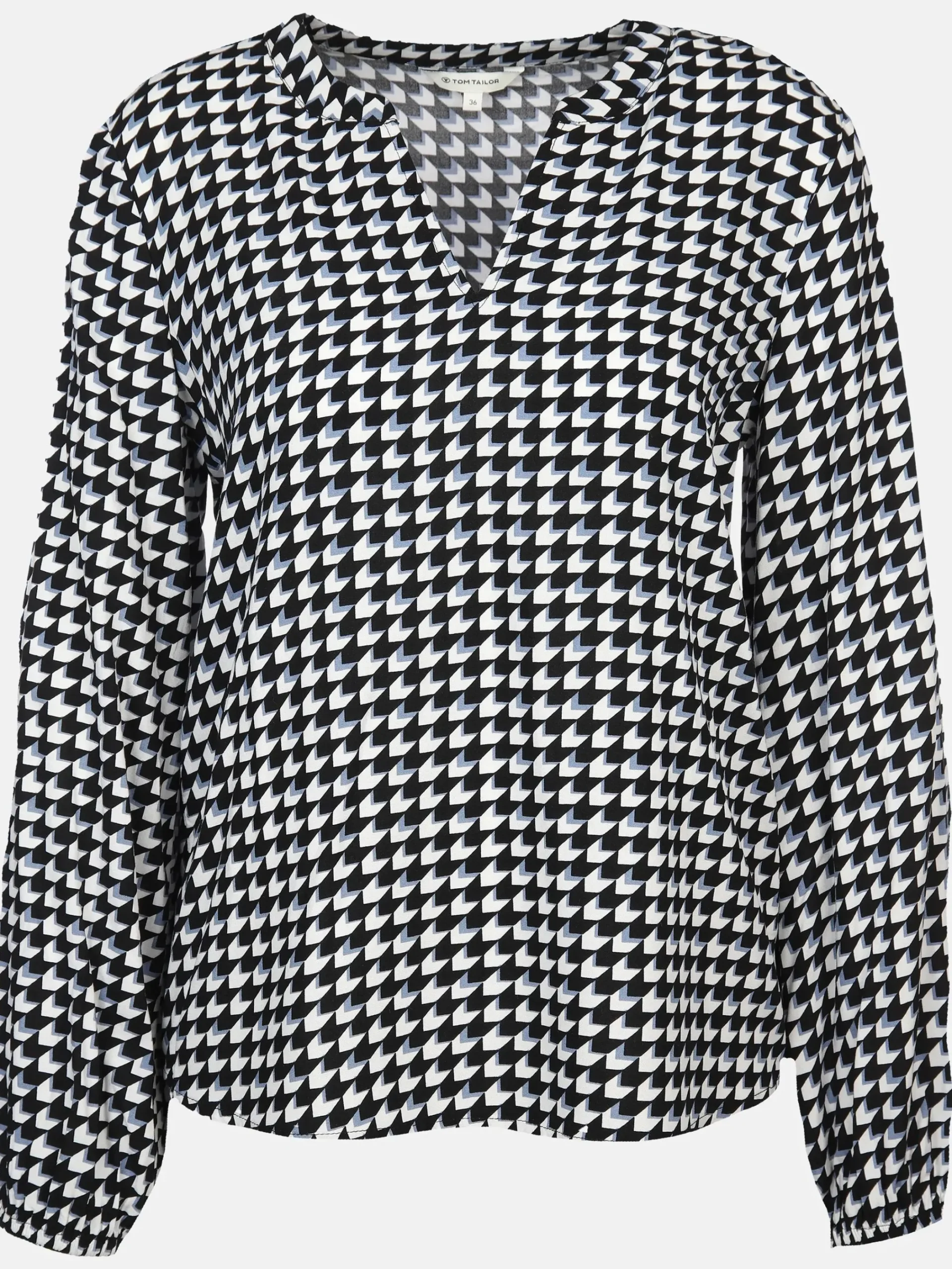 Damen Tom Tailor Damen Langarmshirt mit Alloverprint