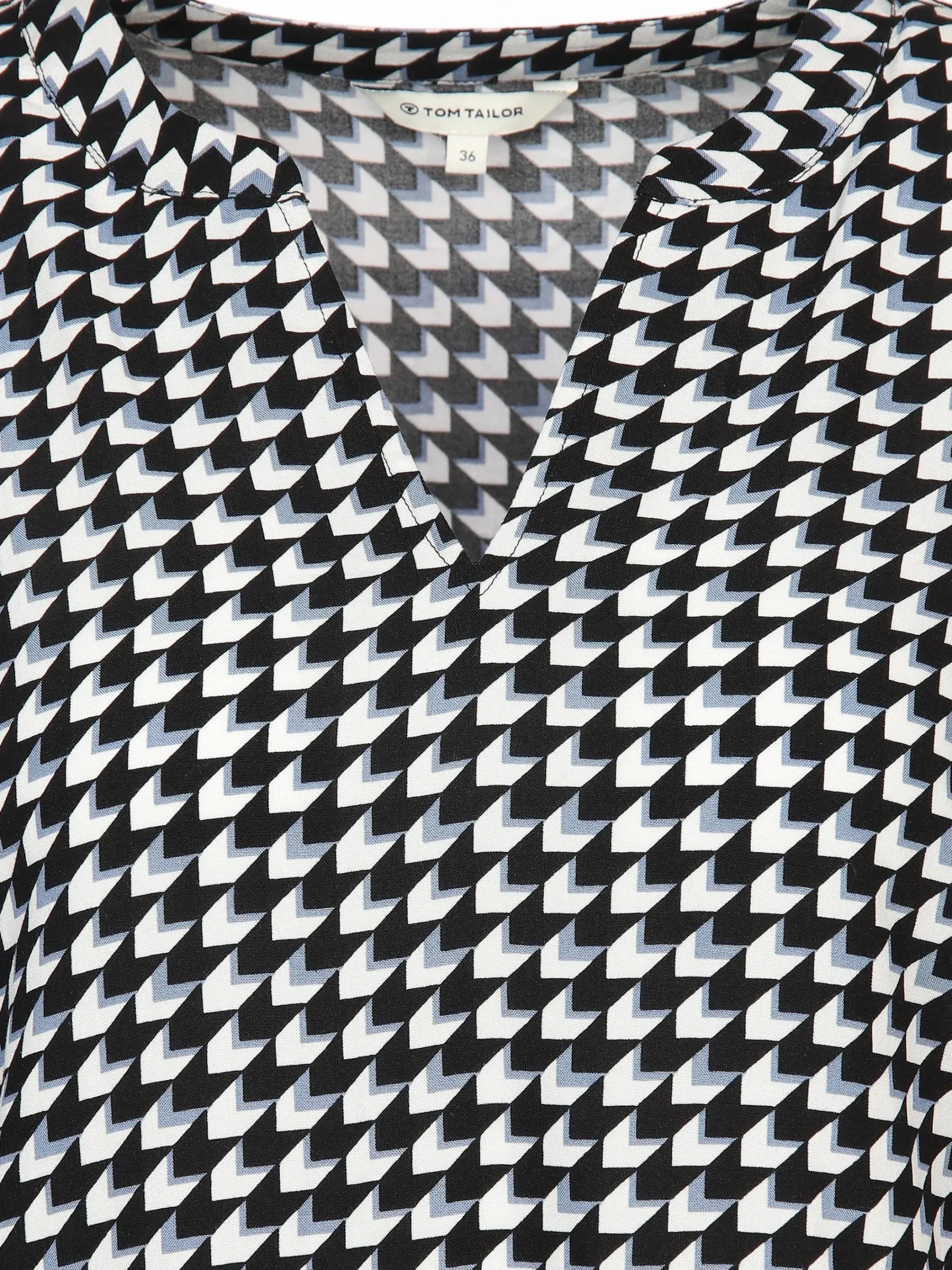 Damen Tom Tailor Damen Langarmshirt mit Alloverprint