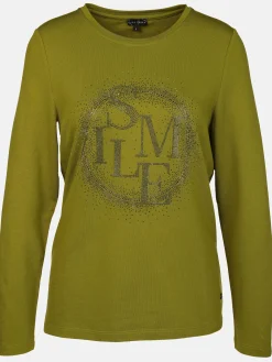 Damen Lisa Tossa Damen Langarmshirt mit Glitzernieten