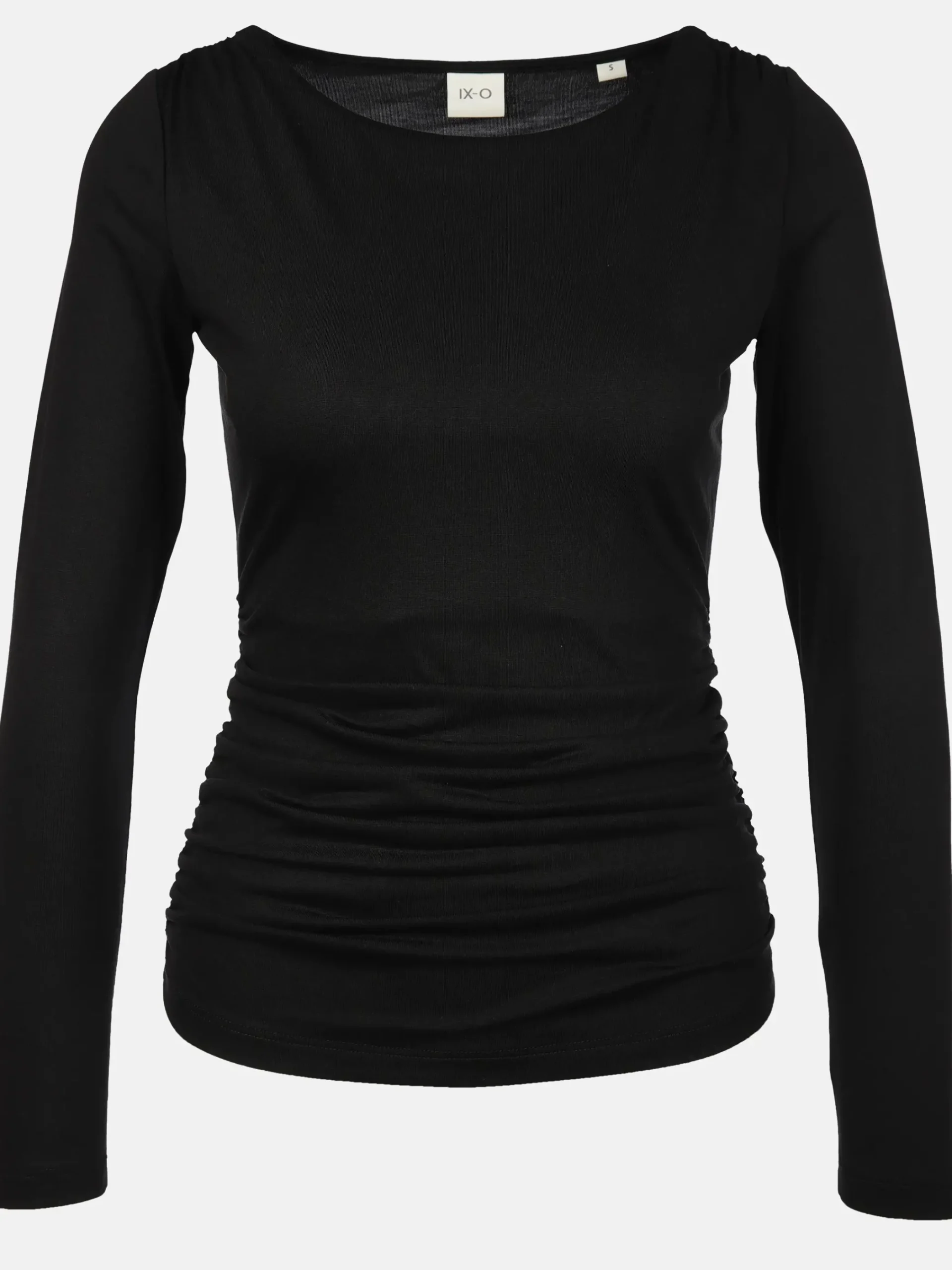 Damen IX-O Damen Langarmshirt mit seitlicher Raffung