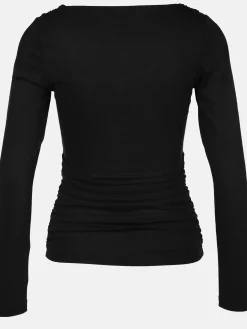 Damen IX-O Damen Langarmshirt mit seitlicher Raffung