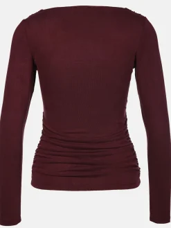 Damen IX-O Damen Langarmshirt mit seitlicher Raffung