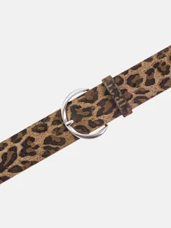 Damen Mustang Damen Ledergürtel im Leoprint 40 mm breit