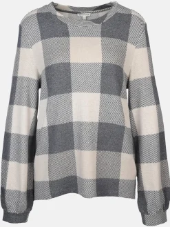 Damen Tom Tailor Damen Leichtpullover im Karodessin