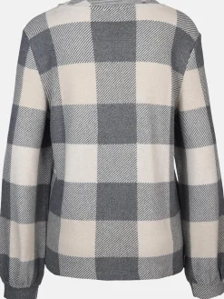 Damen Tom Tailor Damen Leichtpullover im Karodessin