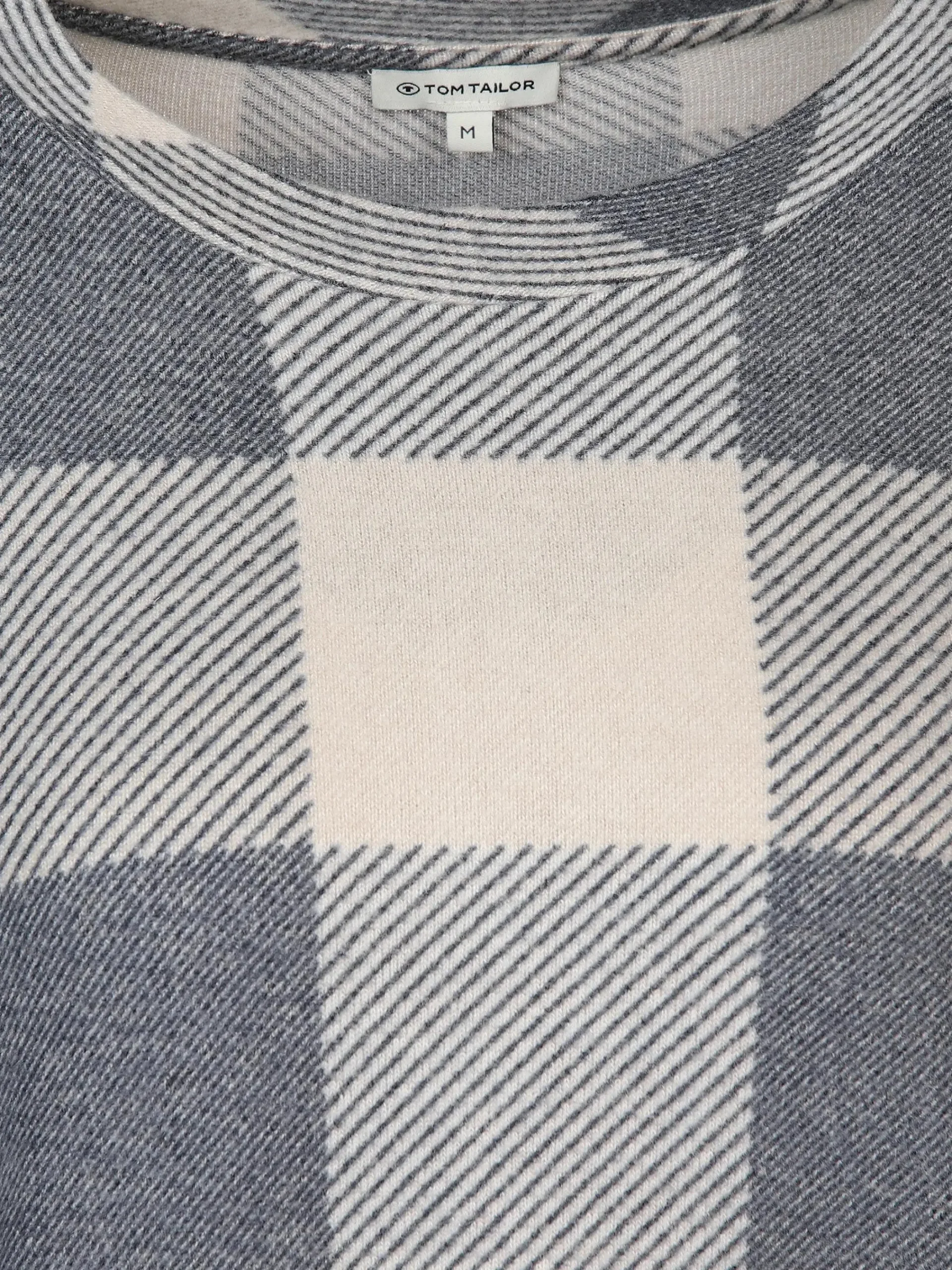 Damen Tom Tailor Damen Leichtpullover im Karodessin