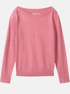 Damen Tom Tailor Damen Leichtpullover mit weitem Ausschnitt