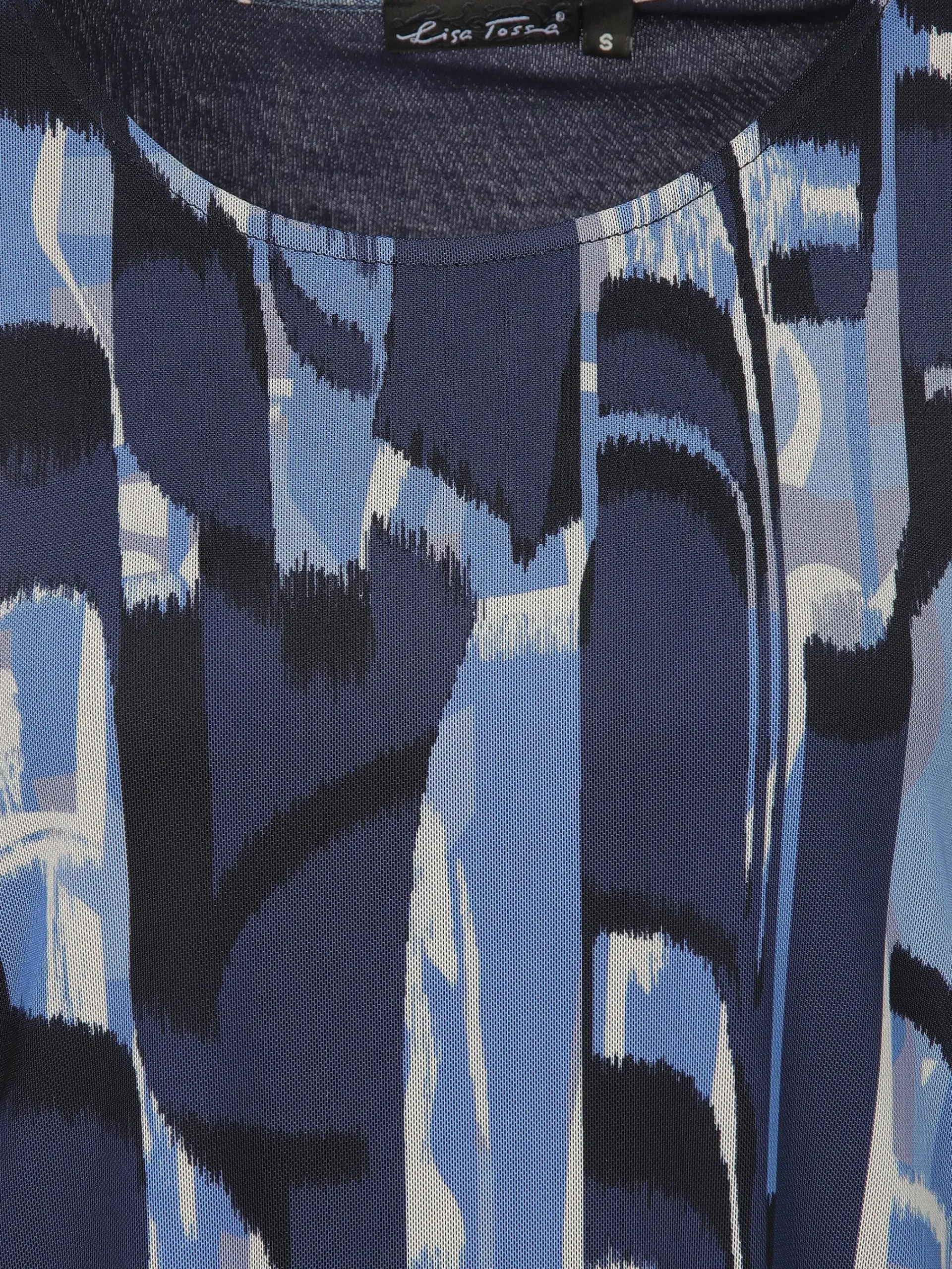 Damen Lisa Tossa Damen Meshshirt mit Alloverprint