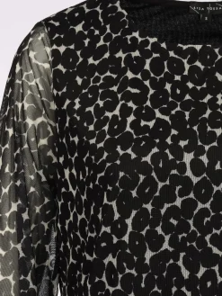 Damen Lisa Tossa Damen Meshshirt mit Print