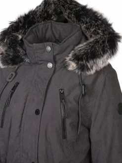 Damen Sure Damen Parka mit Kunstfellbesatz