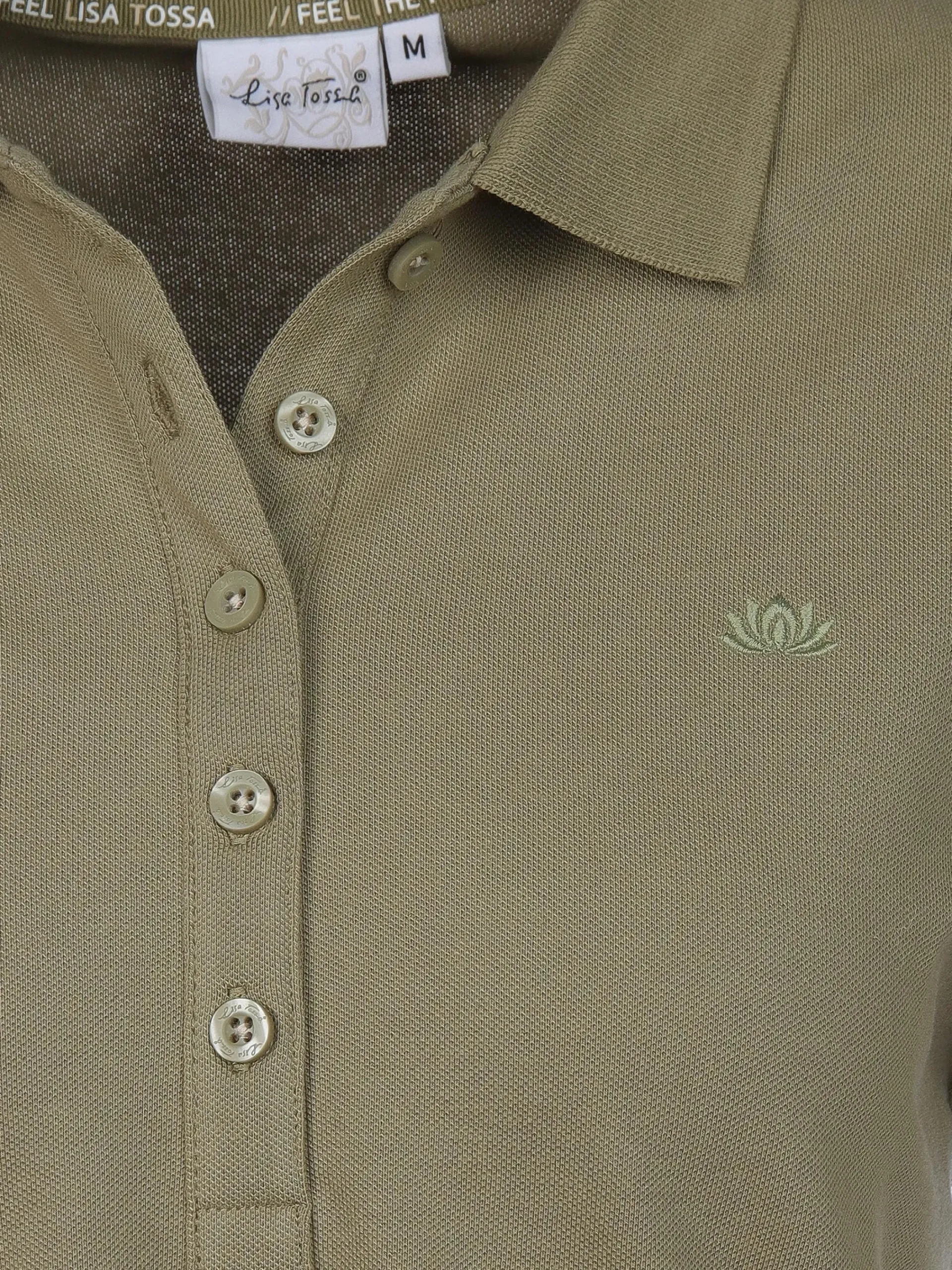 Damen Lisa Tossa Damen Poloshirt mit schlichter Stickerei