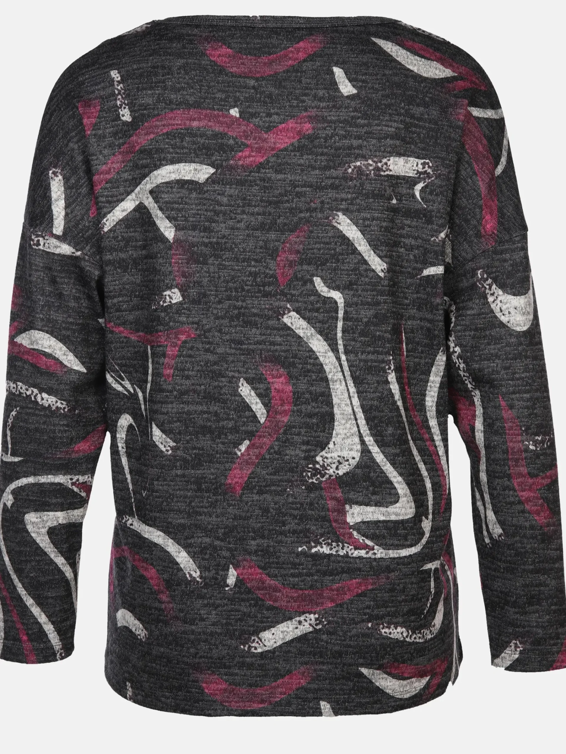 Damen Sure Damen Print Flauschshirt mit Strasssteinchen