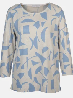 Damen Sure Damen Printshirt in Strickoptik mit 3/4 Arm